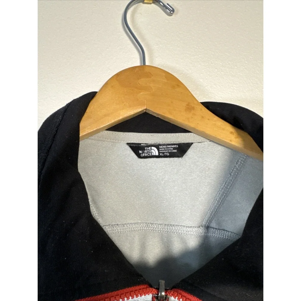 Vintage The North Face Jacket Men XL  Gray Fleece Full Zip Mock Neck  Outdoors